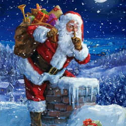 Пазл: Санта Клаус за работой
