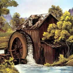 Пазл: Старая водяная мельница