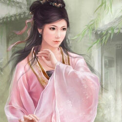 Пазл: Девушка в розовом кимоно