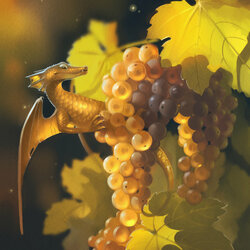 Пазл: Дракон и виноград