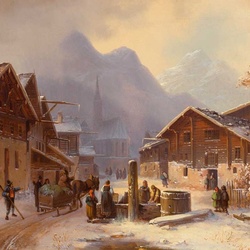 Пазл: Зима в Альпах 