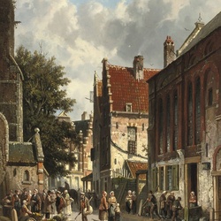 Пазл: Торговая голландская улица 