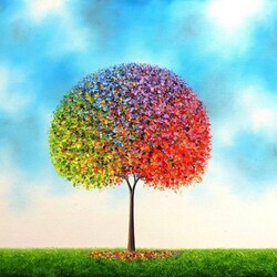 Пазл: Разноцветное дерево