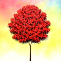 Пазл: Красное дерево