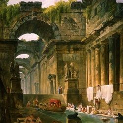 Пазл: Развалины Римской бани с прачками
