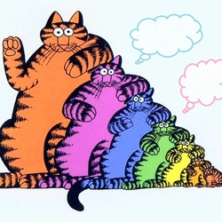 Пазл: Радужные коты 