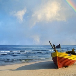 Пазл: Лодка на песке
