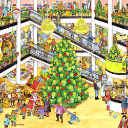 Пазл: Торговый центр в праздники