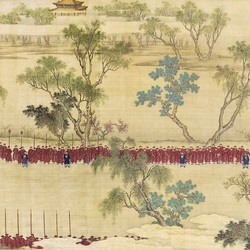 Пазл: Военный парад императора Цяньлуна - свиток первый