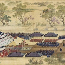 Пазл: Военный парад императора Цяньлуна - свиток второй