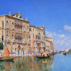 Пазл: Вид на Большой канал с Палаццо Кавалли-Франчетти
