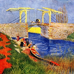 Пазл: Мост Ланглуа в Арле и стирающие женщины
