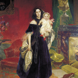 Пазл: Портрет Марии Аркадьевны Бек с дочерью