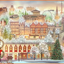 Пазл: Рождество в Эдинбурге