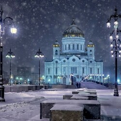 Пазл: Снегопад в Москве