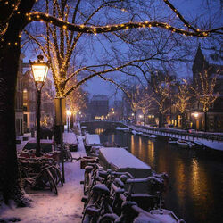 Пазл: Зимний Амстердам 