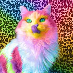Пазл: Цветной кот