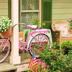 Пазл: Розовый велосипед