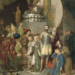Пазл: Князь Михаил Черниговский перед ставкой Батыя