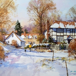 Пазл: Зима в Шропшоре, Англия