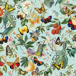 Пазл: Бабочки и фрукты