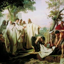 Пазл: Святой Григорий проклинает умершего монаха за нарушение обета бессеребрия