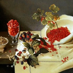 Пазл: Натюрморт с ягодами
