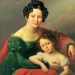 Пазл: Портрет молодой женщины с ребенком