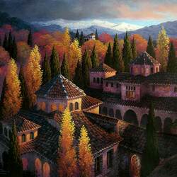 Пазл: Осень в Альгамбре