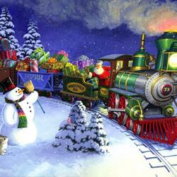 Пазл: Рождественский поезд