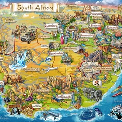 Пазл: Карта Южной Африки
