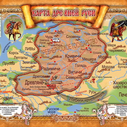 Пазл: Карта древней Руси