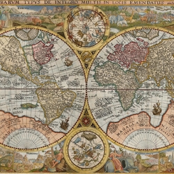 Пазл: Карта мира 1594 года