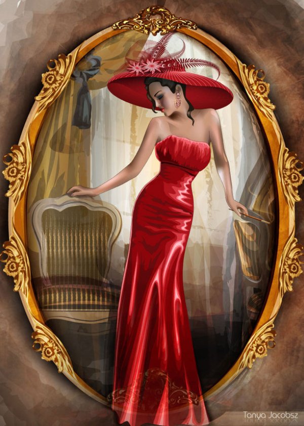 Красное Платье Картина