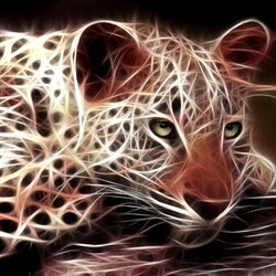 Пазл: Фрактальный леопард