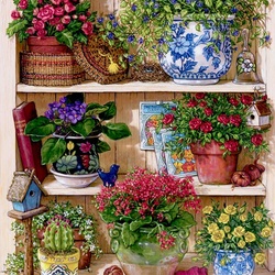 Пазл: Flower Cupboard / Цветочный шкаф 