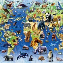Пазл: 100 исчезающих видов