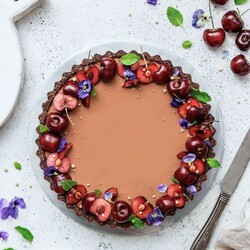 Пазл: Шоколадно-кремовый пирог