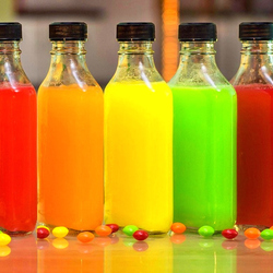 Пазл: Разноцветные соки