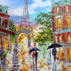 Пазл: Дождливая романтика Парижа 