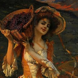 Пазл: Сборщица винограда