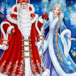 Пазл: Дед Мороз и Снегурочка 