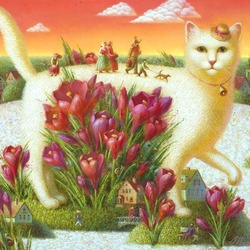 Пазл: Весенний кот