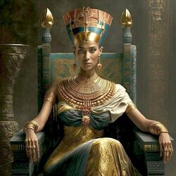 Пазл: Нефертити на троне