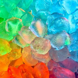 Пазл: Разноцветные льдинки