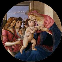 Пазл: Мадонна с Младенцем и двумя ангелами