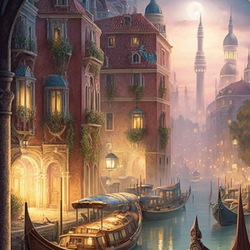 Пазл: Ночная Венеция