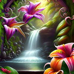 Пазл: Тропические цветы