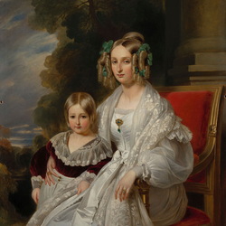 Пазл: Королева Бельгии Луиза с сыном Леопольдом  