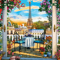 Пазл: Окно с видом на Париж 